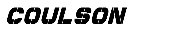 Coulson font preview